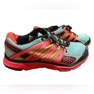 Salomon Womens XR Mission 1 Trail Running Shoes Size 9, Red Teal